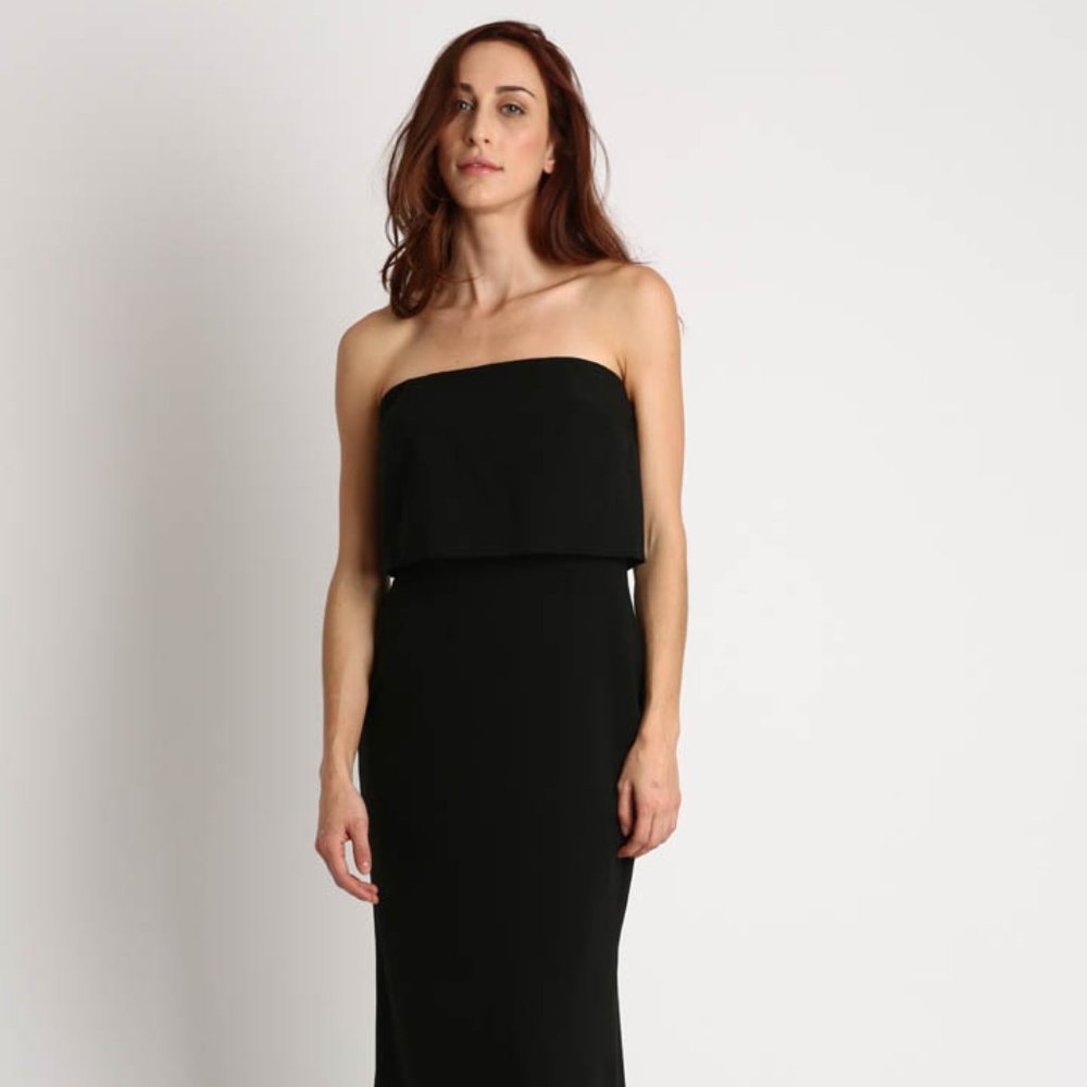 Parker Rose Black Bella Chiffon Bridesmaids Dress